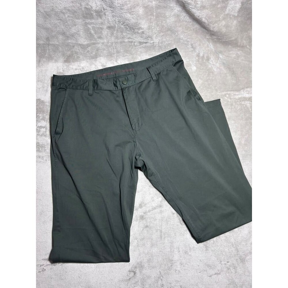 Rhone Pants Mens Size 36 Green Commuter Slim Stretch Chino Trouser Golf